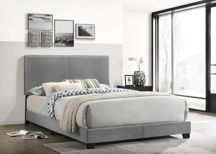 *AVAL GREY BED HH530GREY - Full, King, Queen