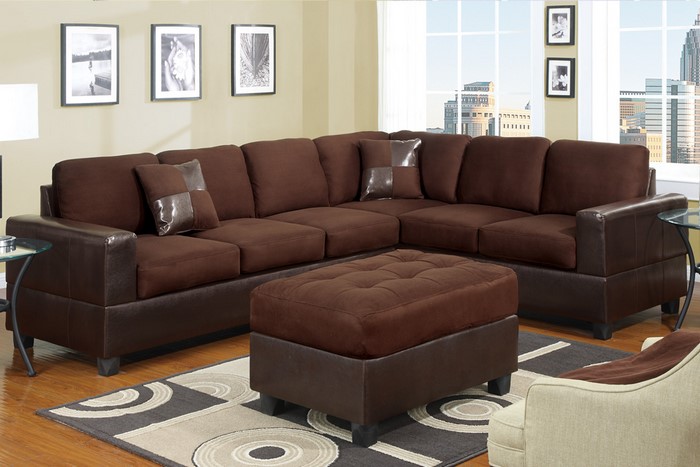 F7631 Sofa (Chocolate Microfiber) Image