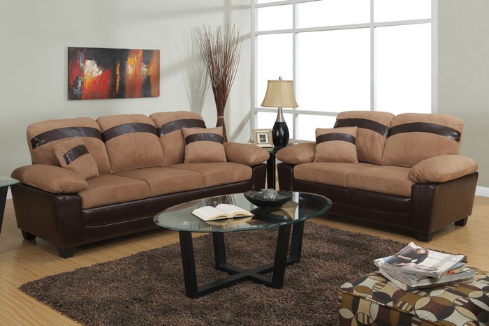 F7573 2pc Sofa Set (Saddle) Image