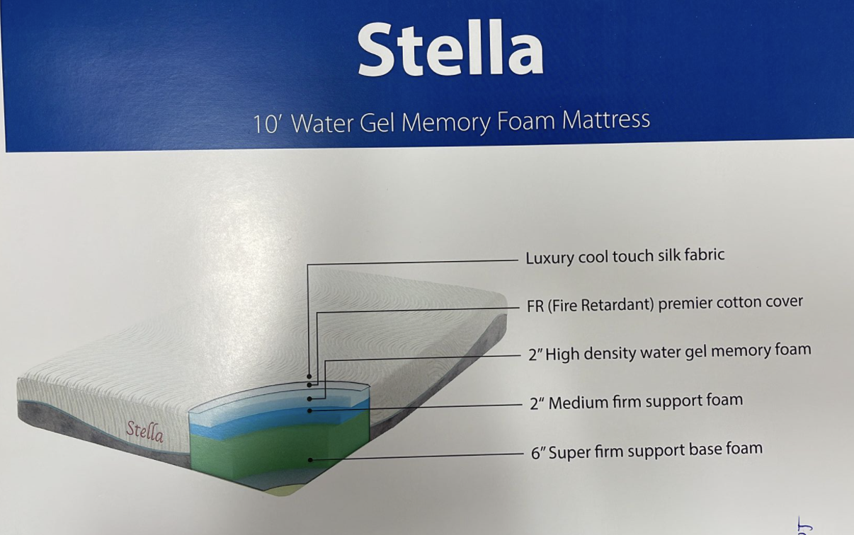 Stella Twin water memory foam mattress Image