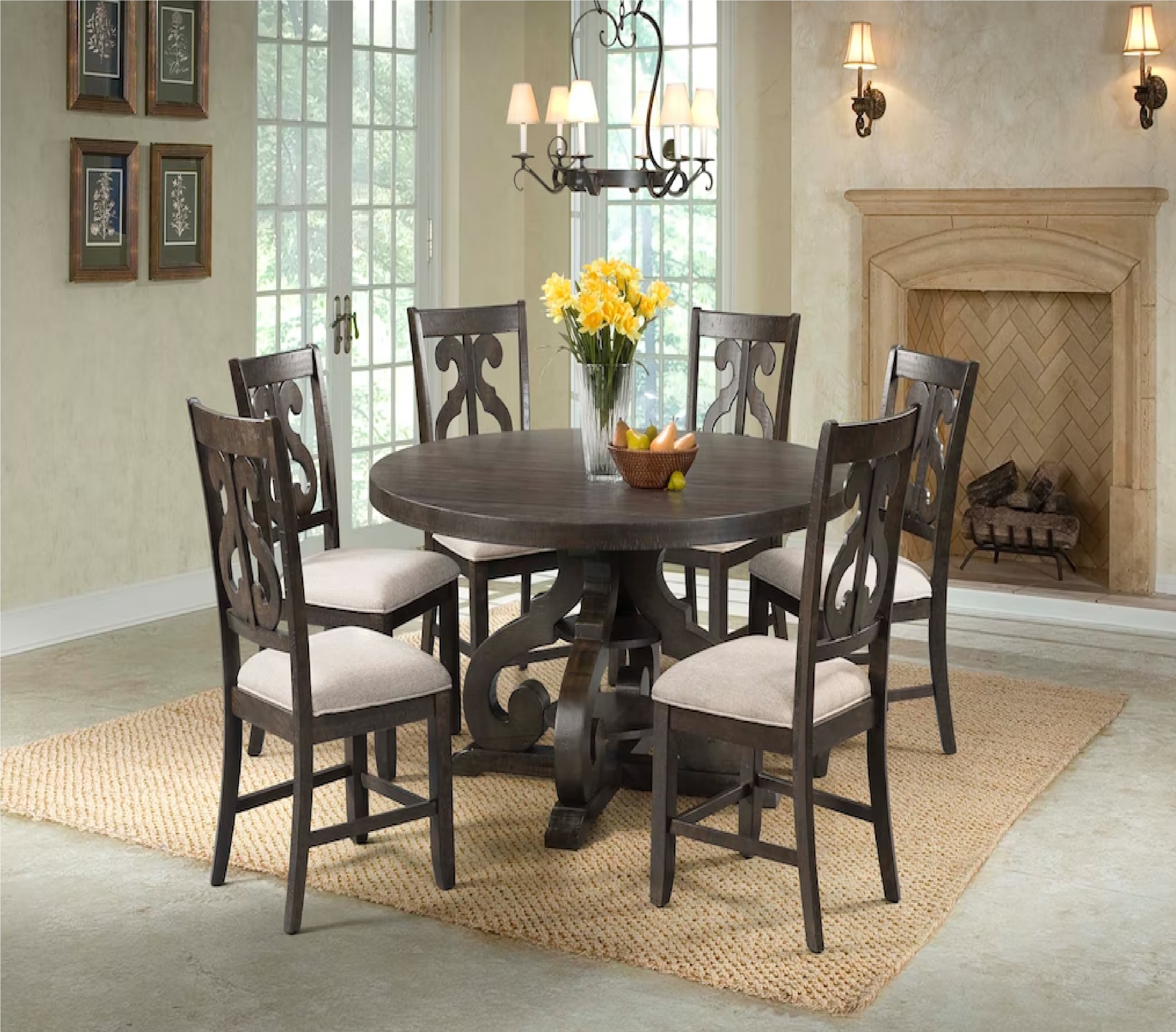+ DST150 // Stone Charcoal  Round Dining -{ETA: 12/04} Image