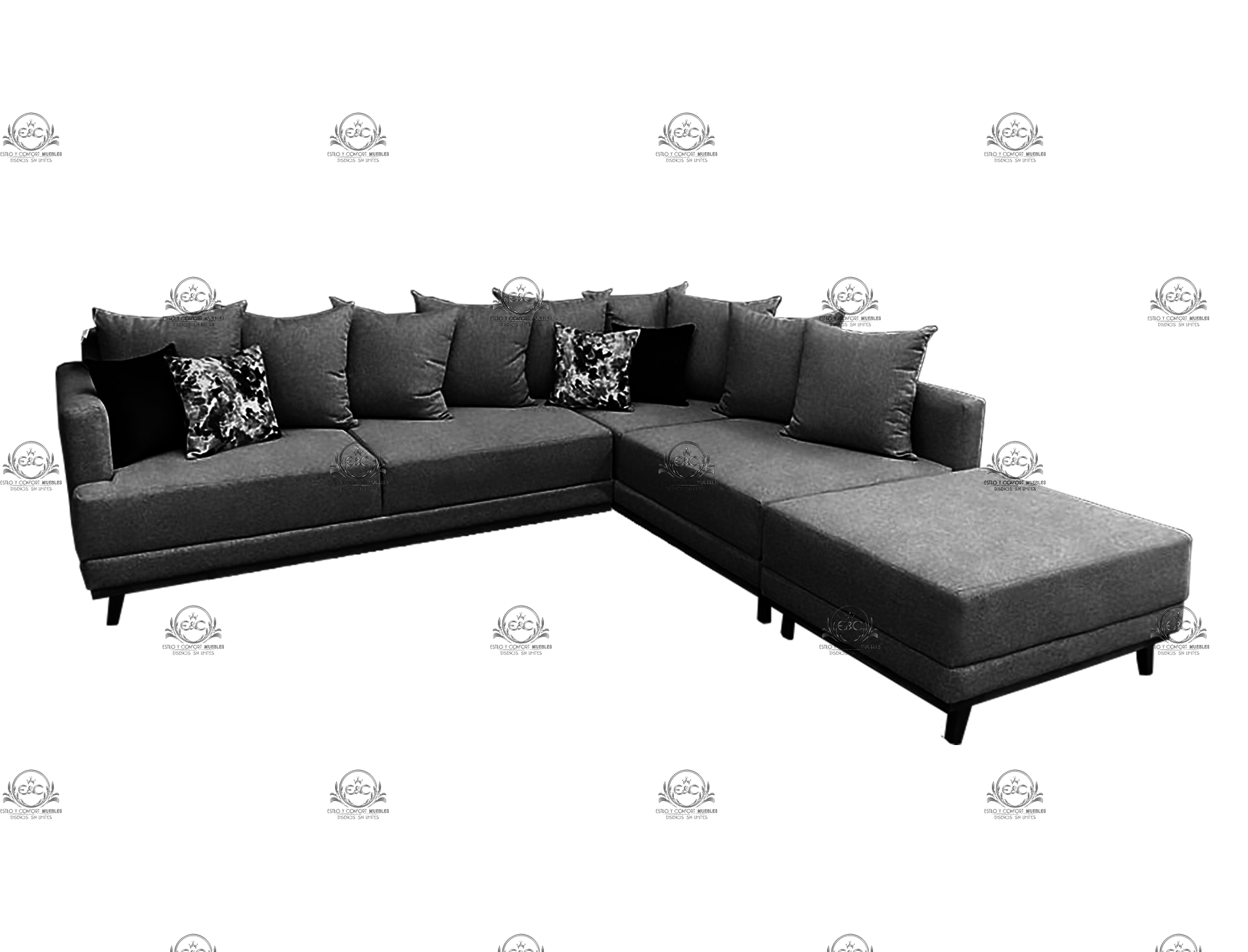 BLACKY LILLE CHARCOAL SECTIONAL Image