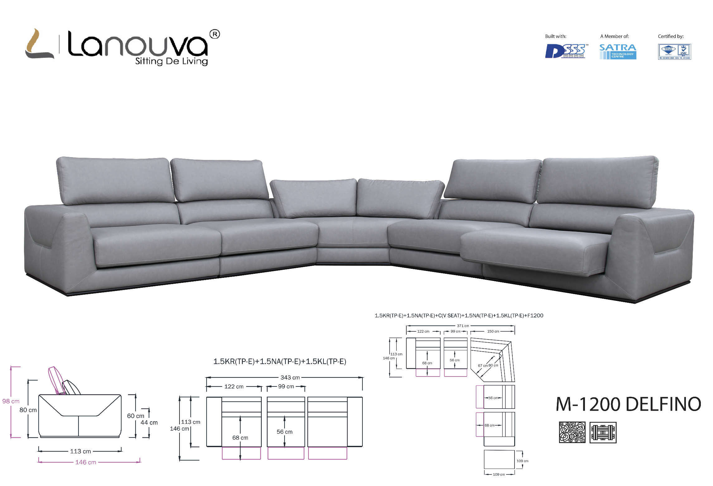 1200P3 DELFINO SL8692 LIGHT GREY Image