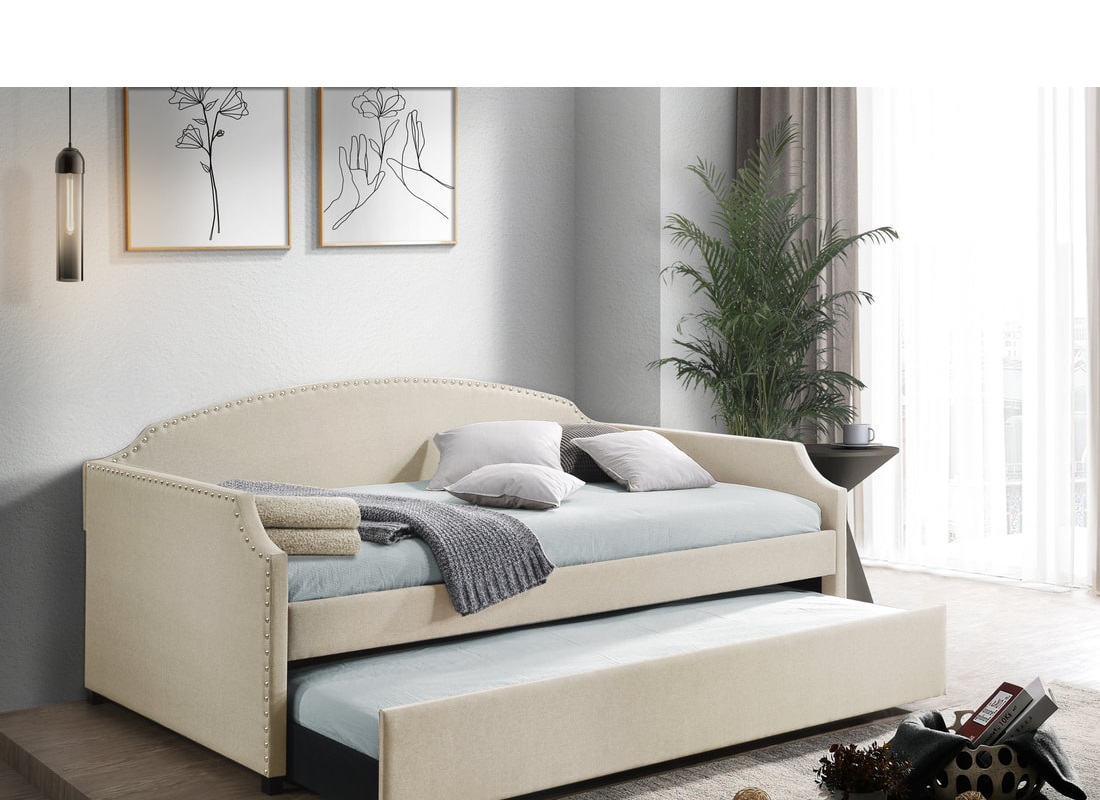 * Amanda Beige // Daybed w/ Trundle