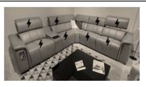 1199P3 NERISA  SECTIONAL SL8692 LIGHT GREY Image