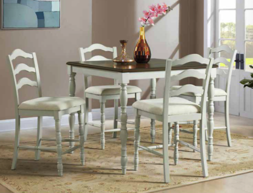 * Vesta 5-Piece White // Counter Dining