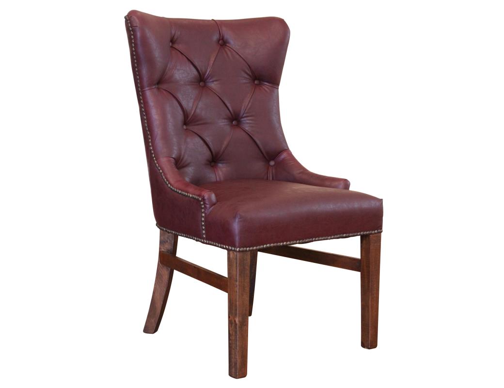 + IFD1020 / Tufted Backrest Faux Leather Upholstered Chair Image