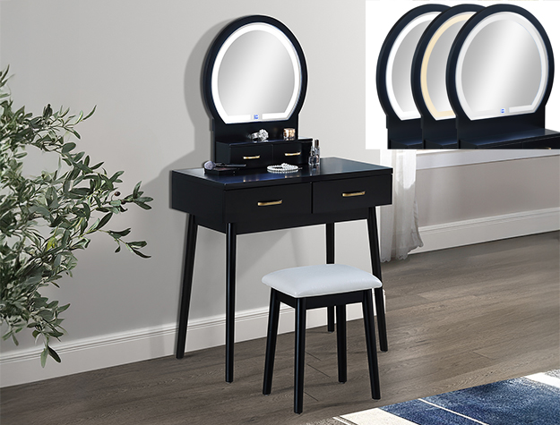 + 4905SET-BK // CECILIA VANITY BLACK
