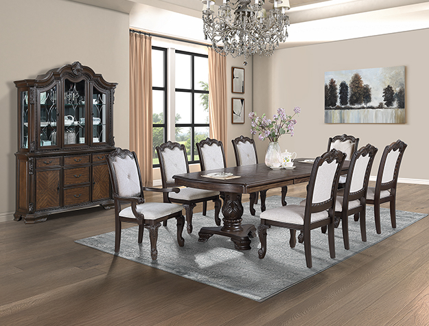+ 2149-9P // KIERA DINING BROWN -{IN STOCK}
