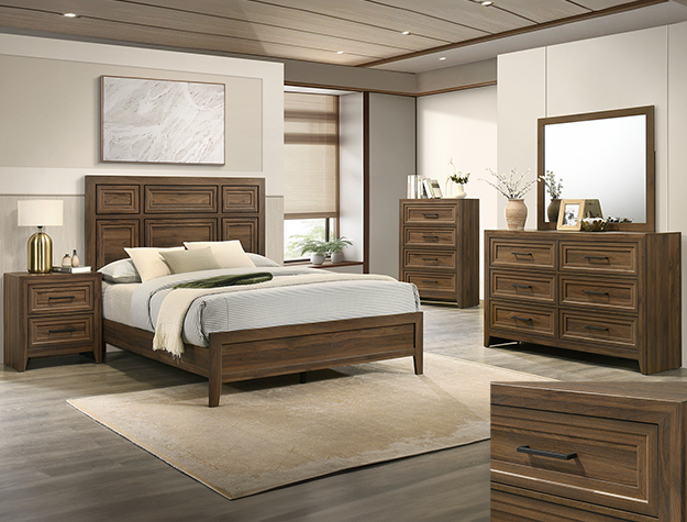 * B6610 // LORRAINE BEDROOM GROUP BROWN