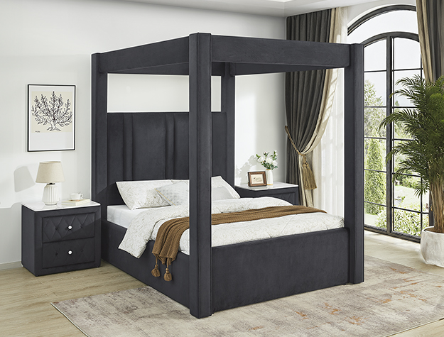 * 5117BK // JAYLA CANOPY BED BLACK