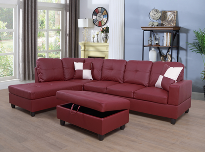 F094A FAUX LEATHER SECTIONAL Image
