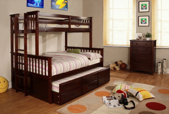 TF4582 T/F/T BUNKBED W/TRUNDLE Image