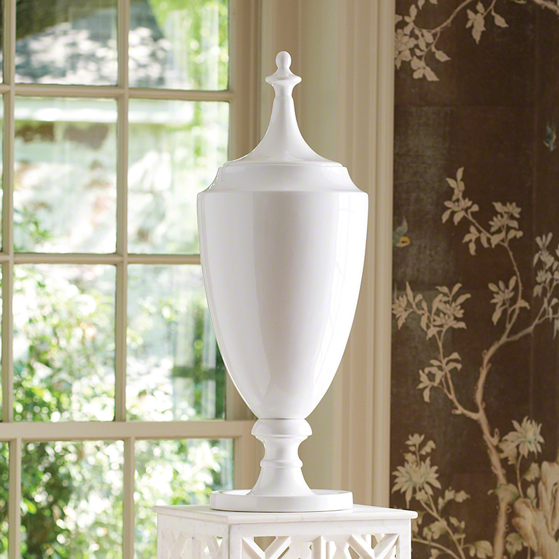 8.81714 GRANDE URN W/LID-WHITE Image