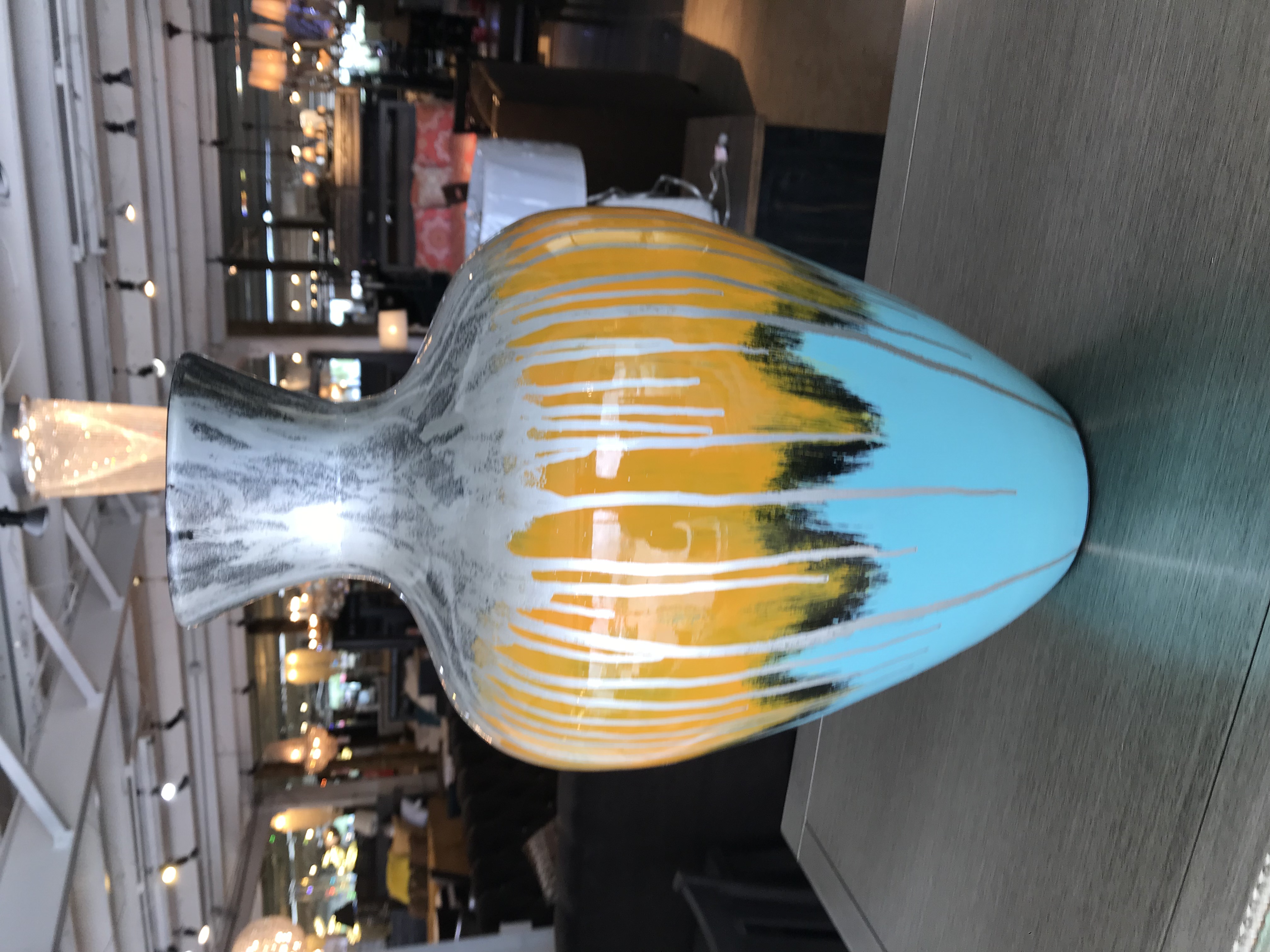 96142 SILVER/TURQUOISE VASE Image