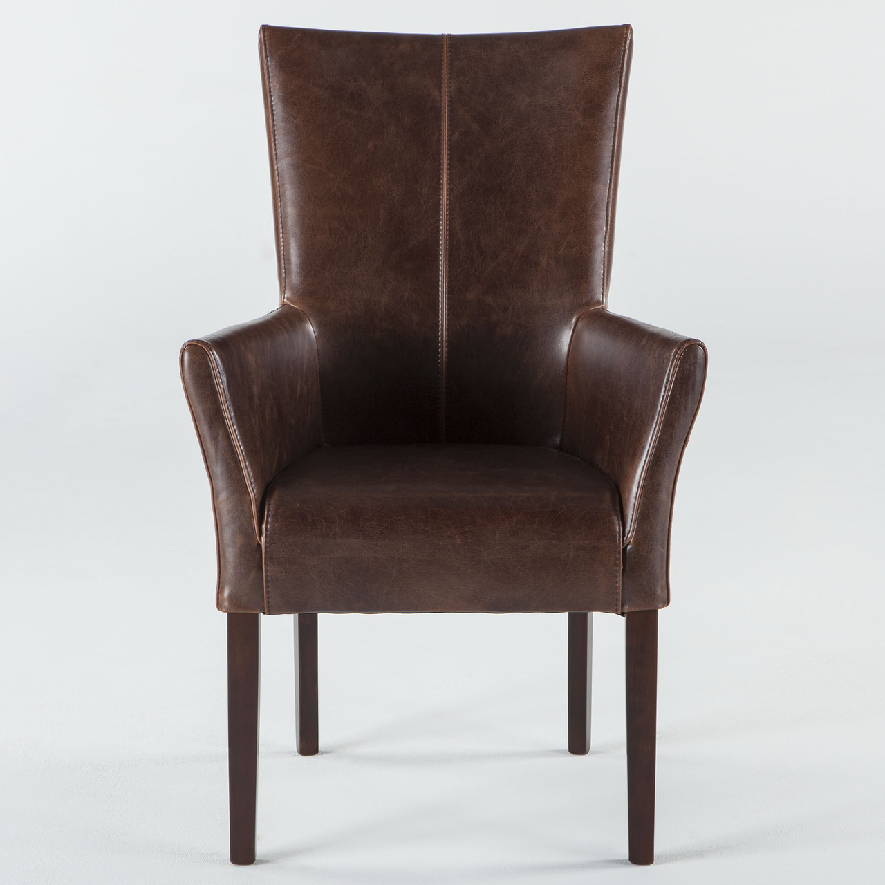 G201-081-832-47 JACOB ARMCHAIR, LEATHER BROWN Image