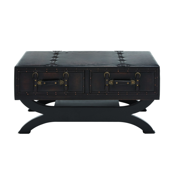 55743 WD LTHER COFFEE TABLE