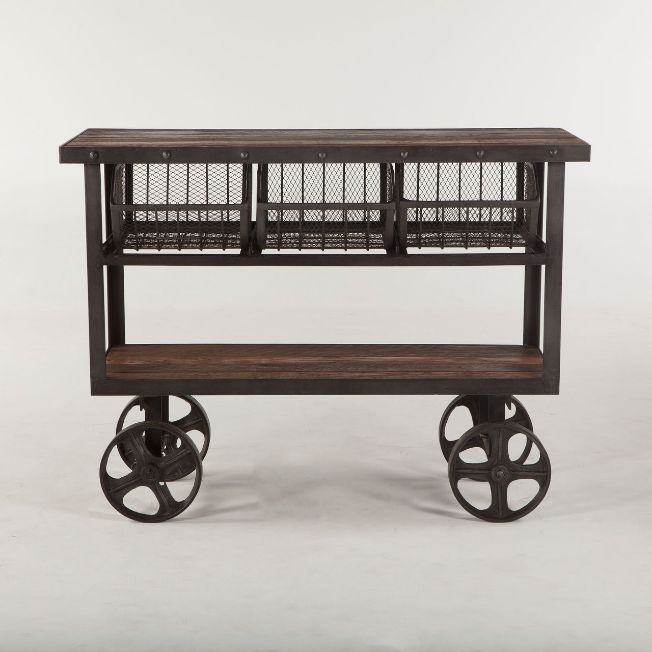 FIT-CRT48 Industrial Teak Cart Table 48" Image