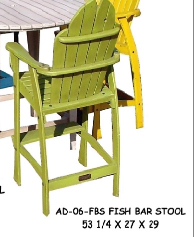 AD-06-G FISH BAR STOOL GREEN