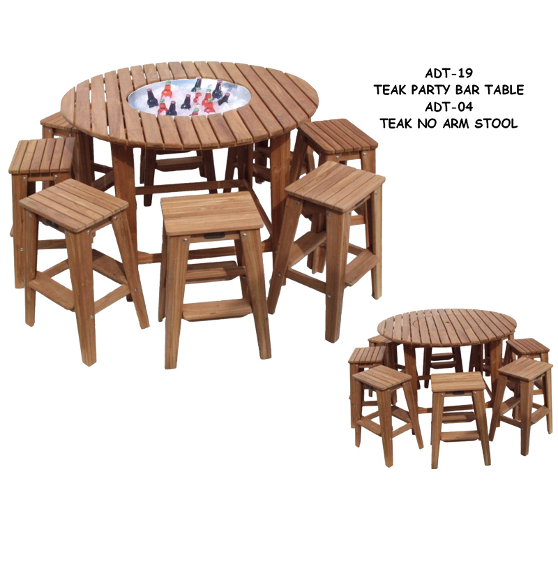 ADT-19 TEAK PARTY BAR TABLE Image