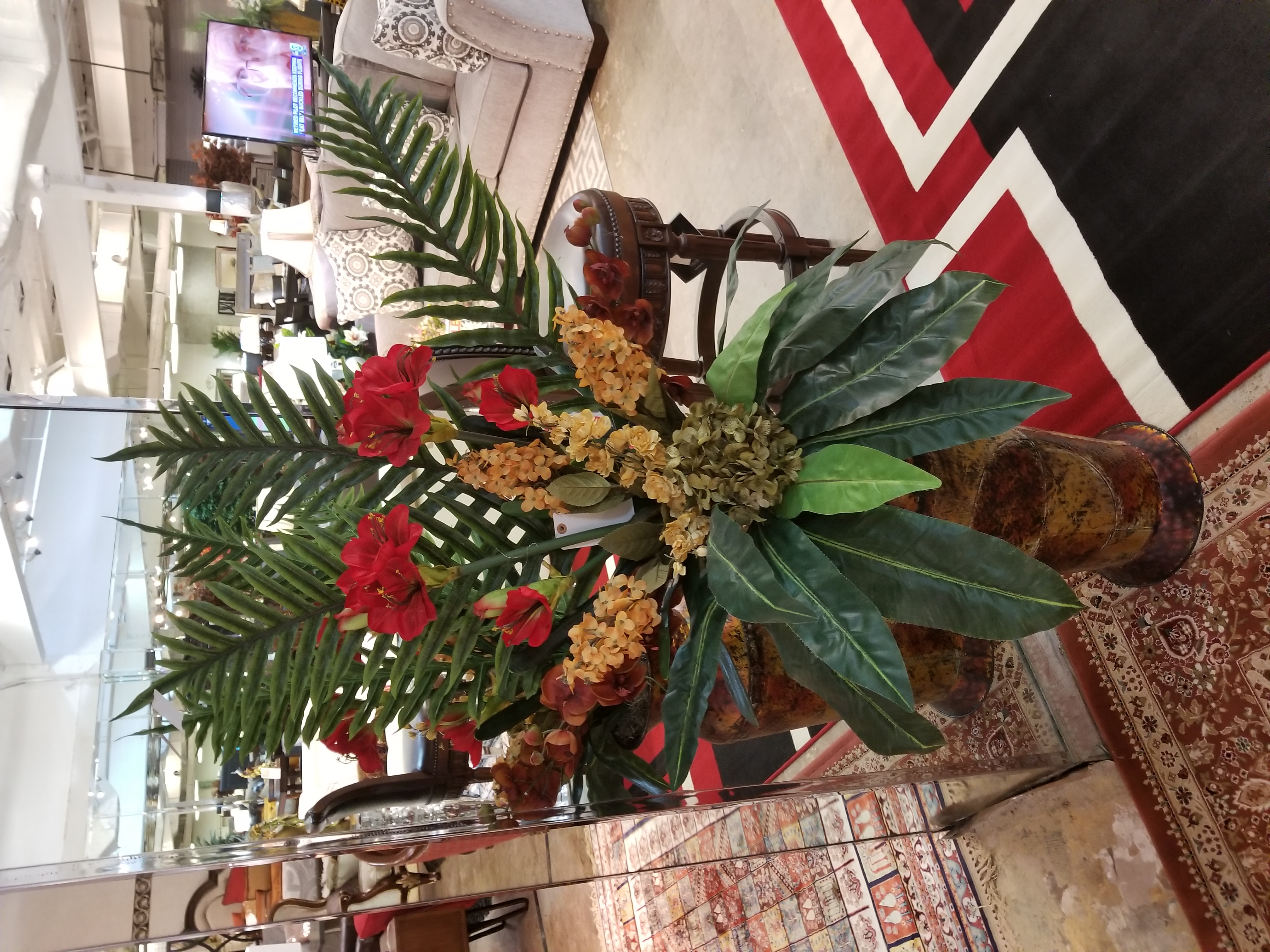 KM110-1 60'' FLORAL W/FAN Image
