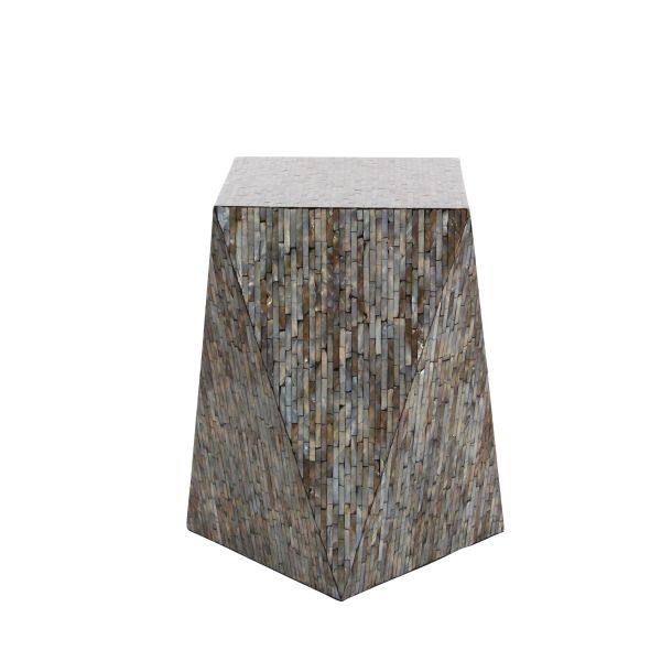 47326 WD INLAY GREY ACCENT TABLE