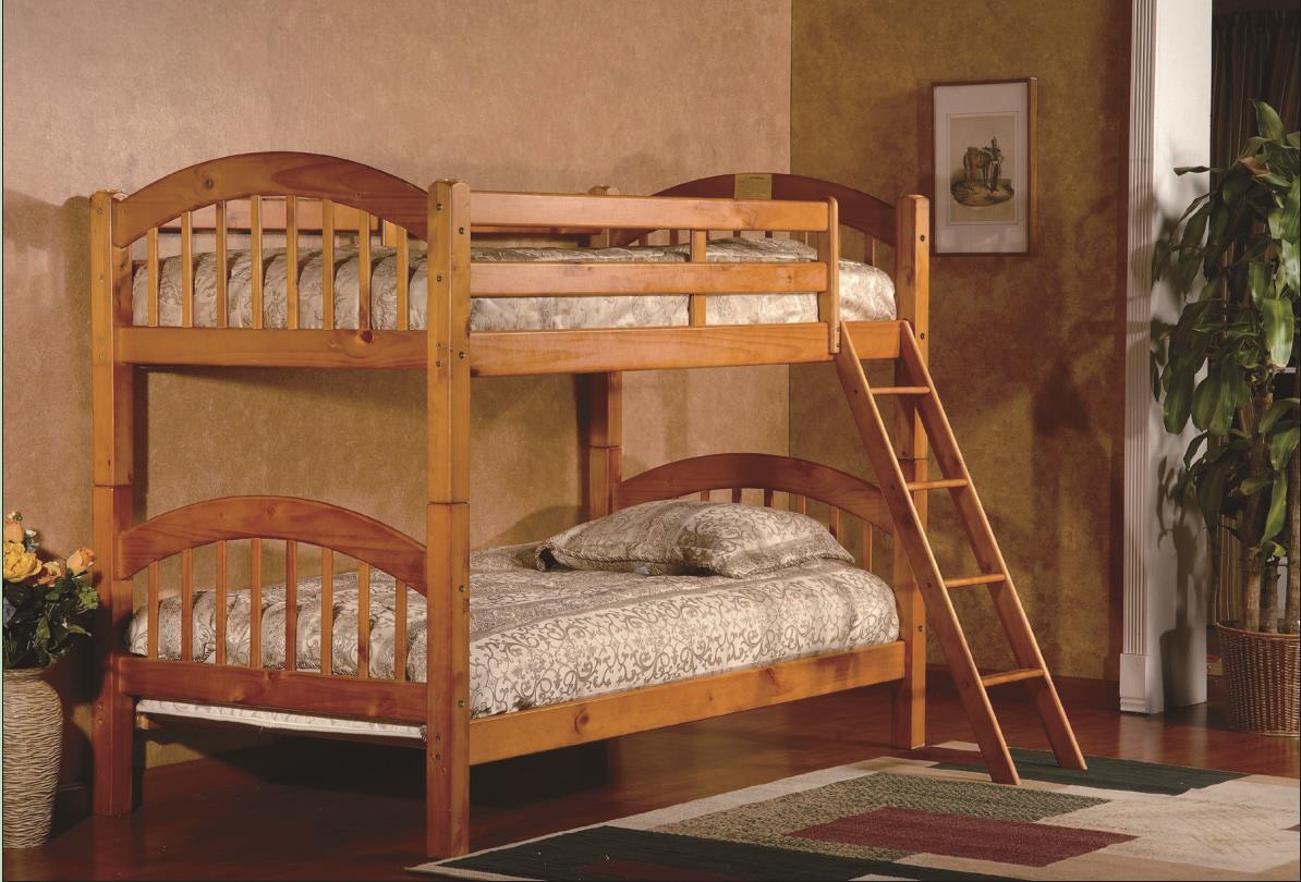 9082-O  Oak Twin over Twin Bunkbed Image