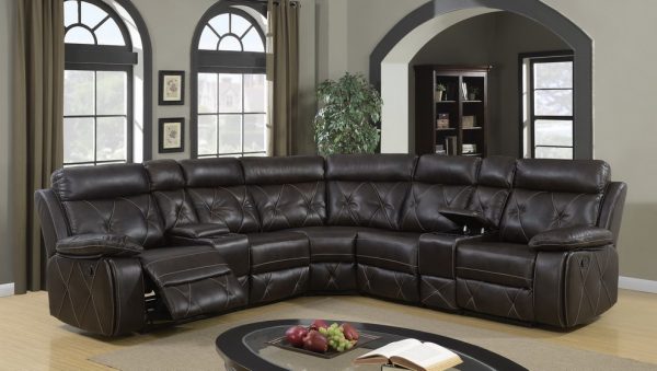 3 pc leather sectional Image