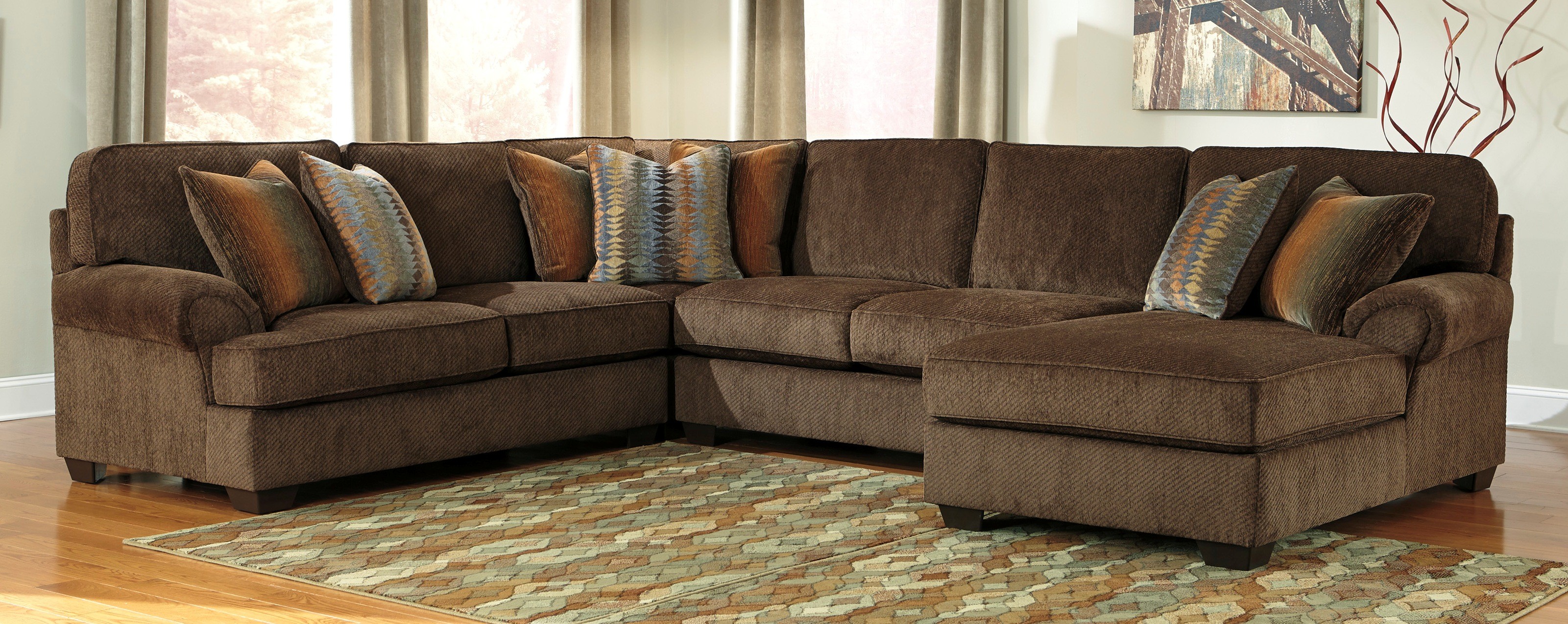 91710 DENNING CHOCOLATE SECTIONAL