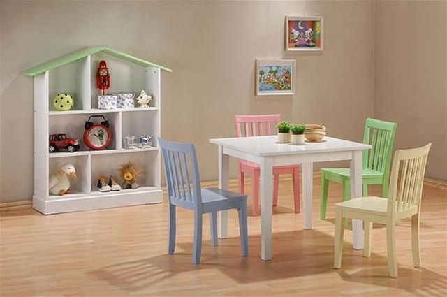 - 460235 / PC YOUTH TABLE SET WHITE BABY BLUE PINK MINT